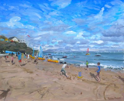 Beach Cricket, Abersoch, 2013 by Andrew Macara